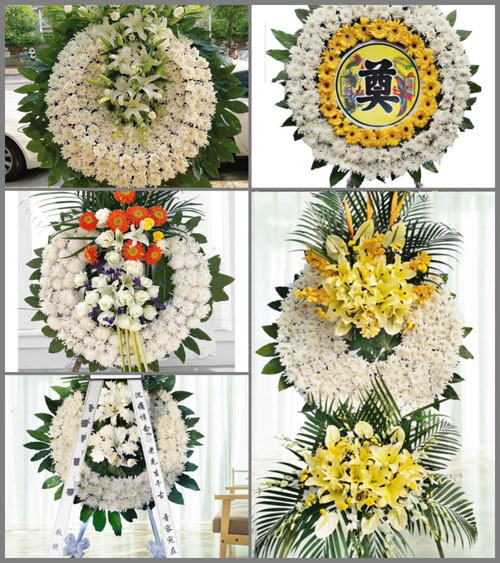 广东江门市江海区外海街道麻一村花圈速递